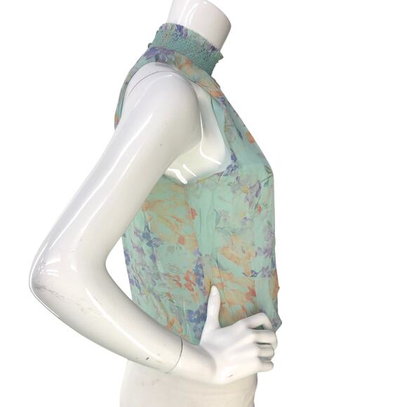 Alice + Olivia A+O Womens Size XS Top Annmarie Smocked High Neck Tank BRAND NEW - Picture 9 of 16